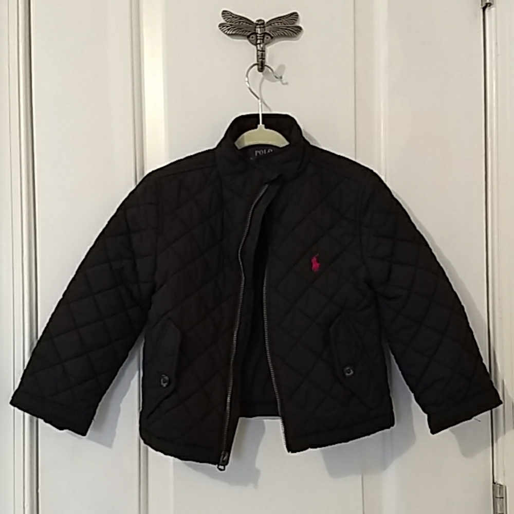 Polo black quilted jacket Size 3T